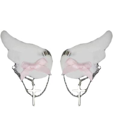 Muloo Angel Wing Hair Clip for Girls Y2K Punk Hairpins Bowknot Hairclips Animation Hair Barrettes Subculture Hair Accessories Pink - Buy Online on GoSupps.com