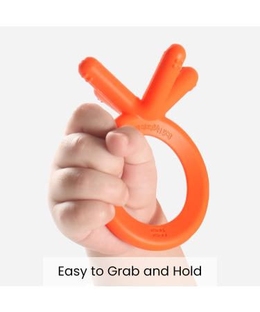 Comotomo Silicone Baby Teether - Orange | BPA-Free Teething Toy - Buy Online on GoSupps.com