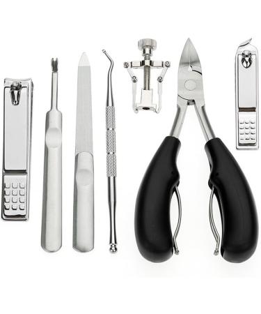 ZSLBMD Stainless Steel Nail Clipper Set Toenail Clipper Embedded Nail Corrector Nail Groove Pedicure Tools 16*8.4CM B - Buy Online on GoSupps.com