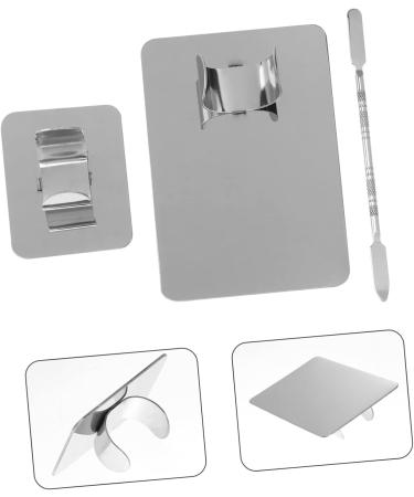 Angoily 2 Sets Palette Diy Nail Art Tools Makeup Pallete Nail Polish Nail Gel Lashes Tool Drawing Nail Nails Color Plate Makeup Pallette Finger Rings Color Board Mix Stainless Steel - Buy Online on GoSupps.com