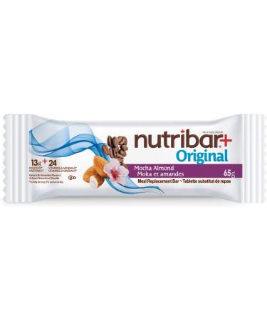Nutribar Original Mocha Almond Meal Replacement Protein Bar High Protein 12 Count - Buy Online on GoSupps.com