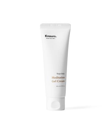 Knours. - Light Weight Water Based Oil Free Daily Gel Moisturizer for Men & Women- Hydrating Soothing Cooling - Peppermint + Plant-derived vegan Squalane & Ceramide NP - EWG Verified (80ml/2.7 fl oz.)