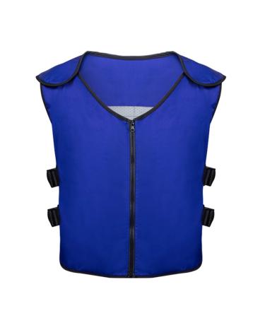 Summer Cooling Vest with 20 PCS Ice packs for Teens,Men and Women, Fishing,Cycling,Running,Cooking,Gardening,Motorcycle Blue
