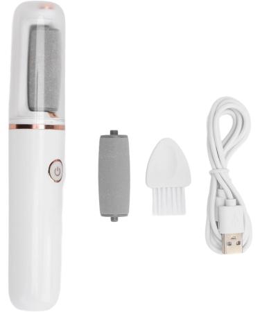 Electric Foot Callus Remover Rechargeable Professional Pedicure Tools Set 2 Different Roller Heads White - Buy Online on GoSupps.com