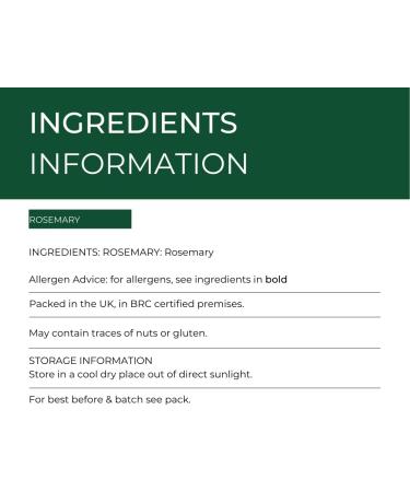 Hides Fine Foods - Rosemary 500g - Suitable for Vegetarians - Passata - Tomato Sauce - Pizza - Sauces - Soups - Stews - Dressings - Tea - Cupboard Essential - Buy Online on GoSupps.com