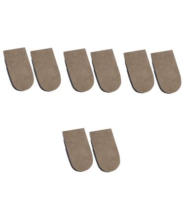 FOMIYES 4 Pairs Inner Heightening Half Pad Unisex Heel Cushions Sports Heel Insoles Orthopedic Insoles Rubber Heel Height Shoe Lifts Men and Women Supplies Suede Sports Shoes