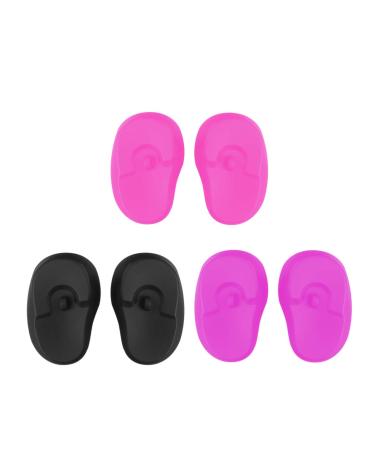 EXCEART 3 Pairs Hairdressing Ear Cover Professional Silicone Hair Dye Earmuffs Ear Protector Ear Cover for Salon Home Hair Dye Shower Bathing