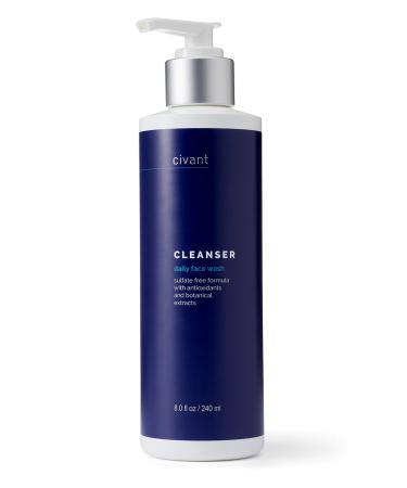 Antioxidant Cleanser - Effective and Gentle Brightening Face Wash for Daily Use - Natural Sulfate-Free Formula with Almond Extract - Made for All Skin Types 8.0 fl oz