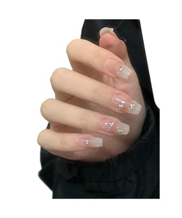 Wearing armor with a gradient nude color and a sense of temperament. Removable and explosive sparkling rhinestones for nail art(M)