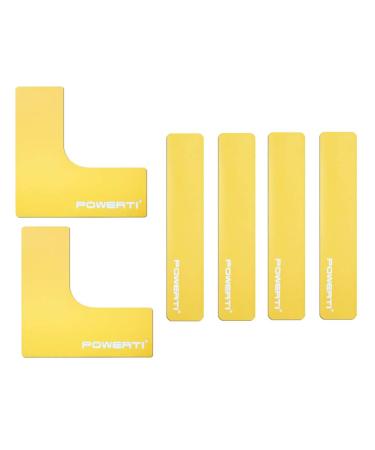 ABOOFAN 6 x Tennis Court Marking Strips Logo Basketball Football Badminton Floor Marking (4pcs 2 Corners)