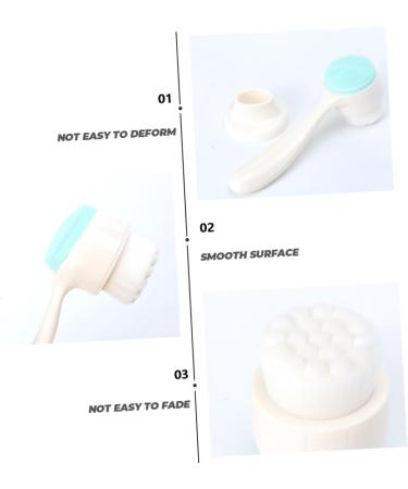 Gogogmee 1pc Face Brush Face Washing Brush Portable Facial Scrubber Makeup Remover Brush Face Exfoliating Brush Synthetic Brush Manual Skin Cleaner Facial Cleaning Skin Care Tool Abs White - Buy Online on GoSupps.com
