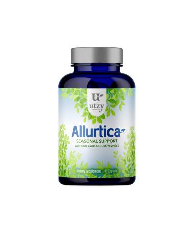 Allurtica | Natural Nettle Leaf Supplement Capsules - Herbal Supplement with Quercetin and Stinging Nettle for Adults/Kids Non Drowsy 40ct 40 Count (Pack of 1)