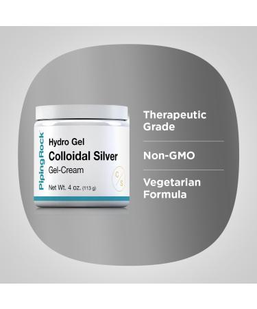 Piping Rock Colloidal Silver Cream 4 oz | Non-GMO Gluten-Free Hydro Gel for Skin Health - Shop Now - Buy Online on GoSupps.com
