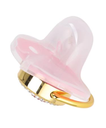 Personalized Heart-Shaped Baby Schnuller - Shiny Pink Glitter Crystal Pacifier for Girls | Luxurious Newborn Gift - Buy Online on GoSupps.com