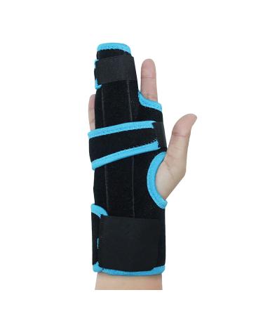 Finger Splint Adjustable Two Finger Stabilizer Straightener Immobilizer Hand Support Brace for Arthritis Fracture Broken Dislocated Trigger Finger fits Left or Right Hand