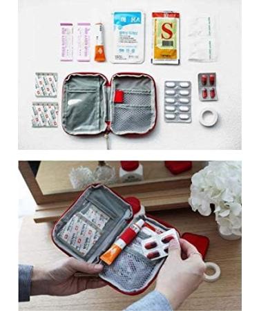 Jipemtra Small Empty First Aid Kit Bag - Red Mesh Rescue Pouch for Home, Car, Office, Outdoor Travel - Compact First Responder Medicine Container - Buy Online on GoSupps.com