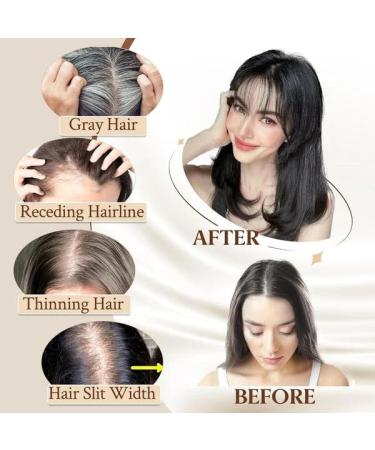 Natural Hair Toppers With Bangs For Women Adding Hair Volume Topper (BLACK) - Buy Online on GoSupps.com