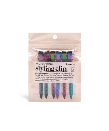 Stylish Hair Clips Set - 6pcs Iridescent Alligator, Duck Billed, Roller Clips for Styling & Sectioning - Buy Online on GoSupps.com