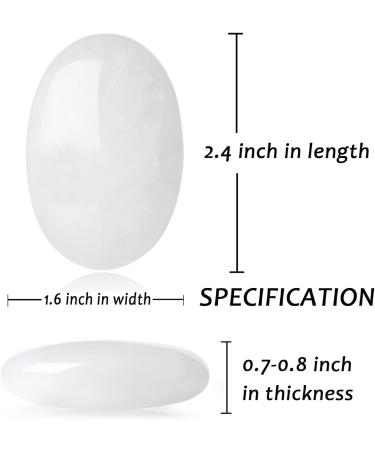 Buy Xiannvxi 2.4'' Natural Worry Stones - Polished Mountain Crystal Gemstones for Reiki Healing & Massage | International Shipping Available - Buy Online on GoSupps.com