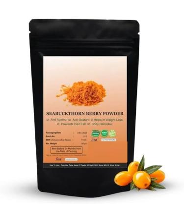 Sea Buckthorn Berry Powder - 150g (Pack of 2) | Freeze-Dried | Pure & Natural | No Additives | Rich Colour and Taste