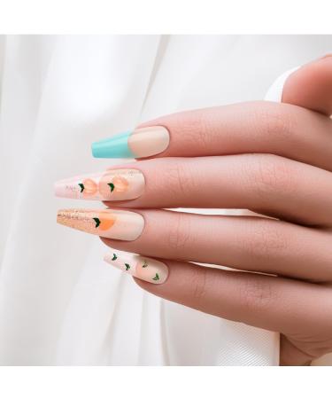 KISS False Nails Kit - X-Long Coffin Shape Gel Fantasy Nails | Color Changing Accent & Long-Lasting | Ready to Wear with Glue Included - Buy Online on GoSupps.com