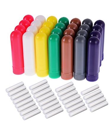 eBoot 28 Sets Essential Oil Aromatherapy Nasal Inhalers Tubes Refillable Inhaler Stick 7 Colors with Wicks