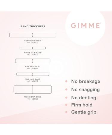 GIMME Bands Fitting Kit - Gentle Microfiber Hair Ties for Every Hair Type - Five Sizing Options for Perfect Fit - Black - Buy Online on GoSupps.com