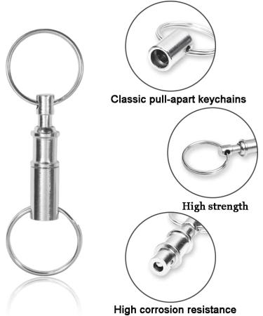 CooBigo 3 Pack Quick Release Detachable Keychain Set - Dual Pull Apart Design for Easy Access - Spring Split Snap Key Rings for Valet Keys, Flashlights, DIY Crafts - Buy Online on GoSupps.com