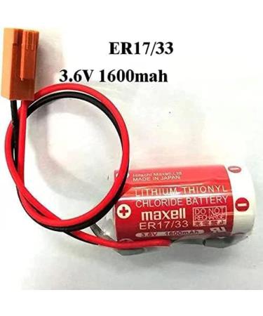 Buy Pack of 20 ER17/33 3.6V 1600mAh Non-Rechargeable Industrial Control Batteries with 2-Pin Brown Plug - Perfect for PLC & International Shipping - Buy Online on GoSupps.com
