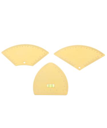 Ensemble 3 Outils de Mise Sourcils Dor s R gle de Positionnement Pr cise Pochoirs Triangulaire ventail et Demi-cercle pour Maquillage Professionnel R utilisable et Portable