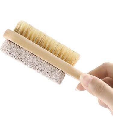 Premium Pumice & Bristle Brush Set - Long Handle Double-Sided Pedicure Tools (2 Pieces) - Perfect for Smooth Soft Feet - Buy Online on GoSupps.com