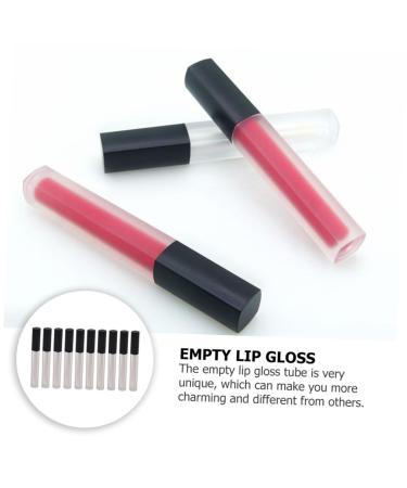 Buy Hemoton 10pcs Lip Gloss Tube Set - Empty Lip Tint & Balm Bottles for International Shipping - Stylish Silver & White Design - Buy Online on GoSupps.com