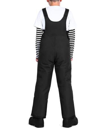 Sportneer Large Black Kids Snow Bibs | Insulated Ski Pants for Boys & Girls - Buy Online on GoSupps.com