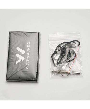 Vevesmundo Men's Narrow Metal Reading Glasses - Lightweight Mini Visual Aid with Case - Black 0.75x - Buy Online on GoSupps.com