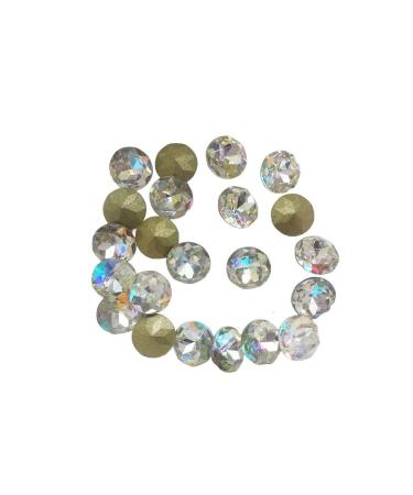 dijiusidy Nail Rhinestones Manicure Decorations Multiple-Shape Multi-color Glass DIY Decor Stickers Eye-catching Beauty Tools 8mmRuby Flower