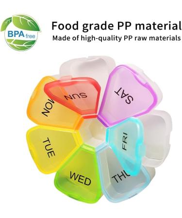 7-Day Weekly Large Pill Organizer for Fish Oil, Supplements, Vitamins - Travel Friendly Pill Case and Medicine Organizer - Buy Online on GoSupps.com