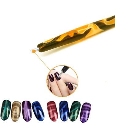 8Pcs Nail Magnet Tool Set for DIY Magic 3D Cats Eyes Nail Art - Manicure Magnet Stick & Pen for UV Gel Polish - Buy Online on GoSupps.com