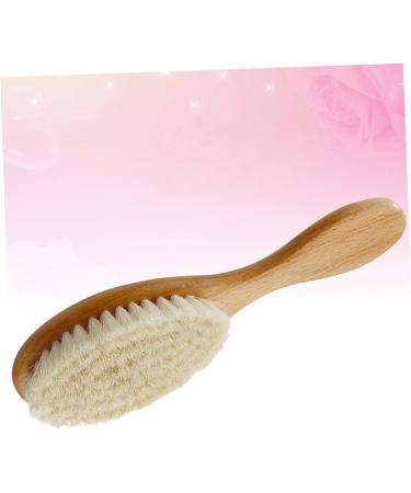 Hemoton Baby Bath Set - Bamboo Wooden Handle Toddler Hair Brush and Shower Massage Brush - Soft White Baby Suit - 18x5CM - Buy Online on GoSupps.com