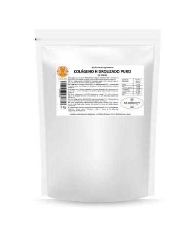 Poudre de Collag ne Pur | Type 1 | 1 kg | Sans saveur 100% Prot ine | Peptides de Collag ne de Type I Dissolution Instantan e 100 Doses | Sant des articulations des os de la peau