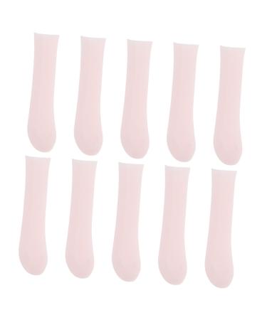 KOMBIUDA 10pcs Soft Silicone Ear Scoop Covers Replacement Sleeves for Ear Wax Removal Comfortable and Accessories Compatible with Pink