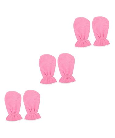 FRCOLOR 3 Pairs Exfoliating Hand Mask Womens Glives Hands Moisturizing Gloves Exfoliating Body Mitt Thickened Gloves Womens Gel Hand Spa Gloves Miss Flannel Insulation Dry Skin