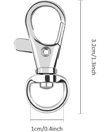 Metal Swivel Clasps Lanyard Snap Hook - 120pcs Lobster Claw Clasp for Keychain Crafts (Silver) - Buy Online on GoSupps.com