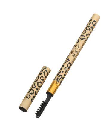 Mipcase 4 Pcs Brown Eyeliner Makeup Palette Double Head Eyebrow Pencil Eyebrow Brush Lasting Highlighter 1 count (Pack of 1) Blackx2pcs