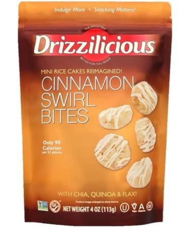 Drizzilicious Cinnamon Swirl Mini Rice Crisp Non GMO 4 Ounces (Pack Of 12) - Buy Online on GoSupps.com