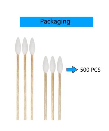 500pcs Precision Cotton Swabs - 6 Long Sticks for Gun Cleaning, Makeup & Pet Care - Buy Online on GoSupps.com