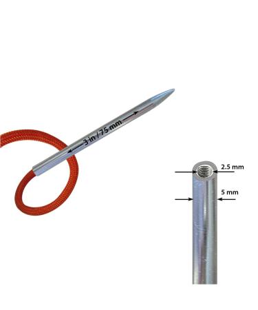 SafetyCare Stainless Steel ParaCord & Leather Stitching Fid Needles  3 in / 3 mm  1 pack