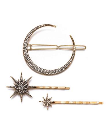 Minkissy Decorative Hair Accessories Star Hair Clip for Girls Star Side Clip Hair Accessories Vintage Hair Clips Bobby Pin Rhinestone Hair Clips Diamond Hair Clips Miss Halloween Set