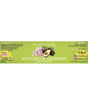  Ancient Purity Avocado Night Cream - 50ml (with Geranium) for Skin Health & Eczema - Buy Online on GoSupps.com
