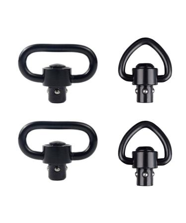 QD Sling Swivel Mount 1" and 1.25" Heavy Duty D-Loop Sling Swivels Quick Detach/Release for Two Point Sling