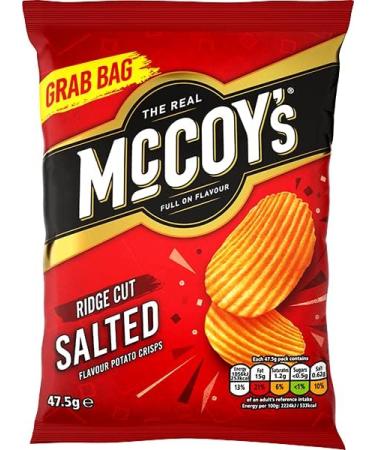 McCoy's Ridge Cut Crisps 36x45g (Salted) - Buy Online on GoSupps.com